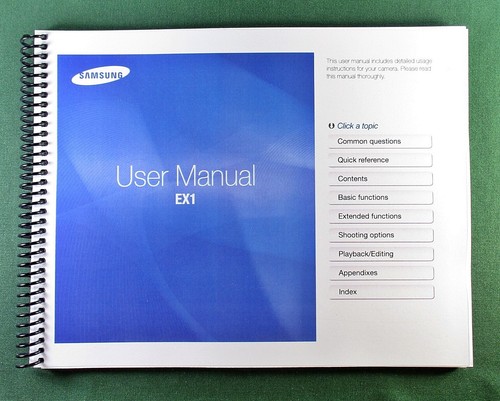 Samsung ex1 manuale utente - samsung,