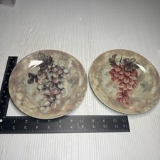 COPPIA PIATTI UVA VINO ROSSO E