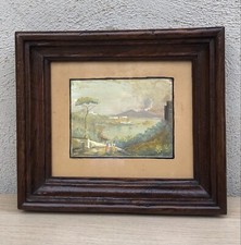 Quadro antico Gouache -Napoli- dipinto su carta