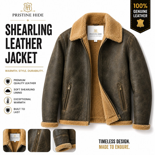 Giacca pelle shearling premium