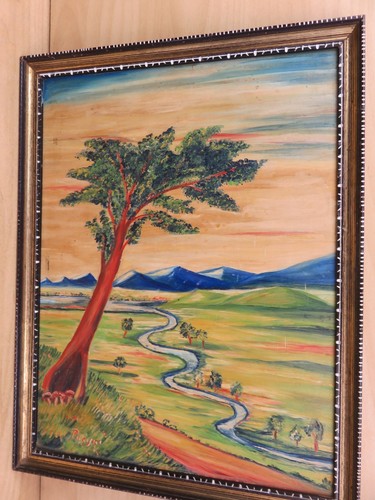 Vecchio quadro dipinto mano - quadro, a