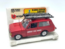 Vintage Burago 1/24 Range Rover Airport fire Engine 0125 NEW OLD STOCK #AF