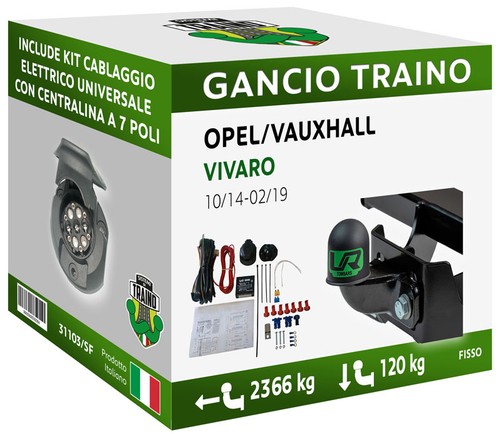 Gancio fisso sfera - gancio, flangiata