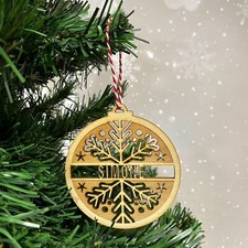 Pallina di Natale legno