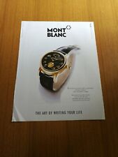 1997 MONT BLANC RISERVA DI CARICA MEISTERSTUCK ORO OROLOGIO VINTAGE PUB AD