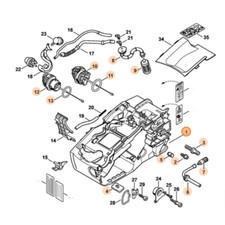 STIHL CARCASSA MOTORE COMPLETA