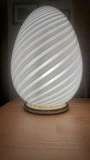 Lampada a forma di uovo in vetro di Murano Italian Design (Venini?)