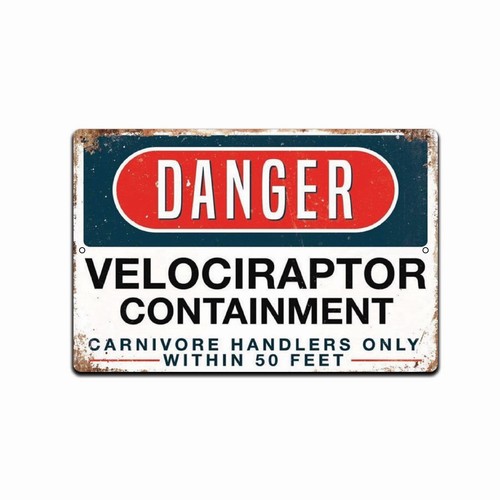 Pericolo velociraptor cartello - pericolo,