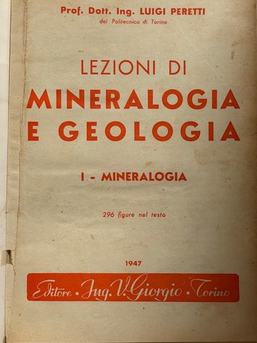Mineralogia geologia 1947 - mineralogia, e
