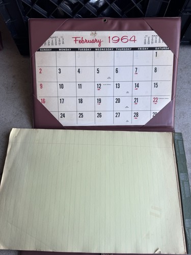 Calendario vintage 1964 con