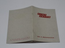 LIBRETTO USO E MANUTENZIONE FURGONE FIAT 241 TN LUGLIO 1968