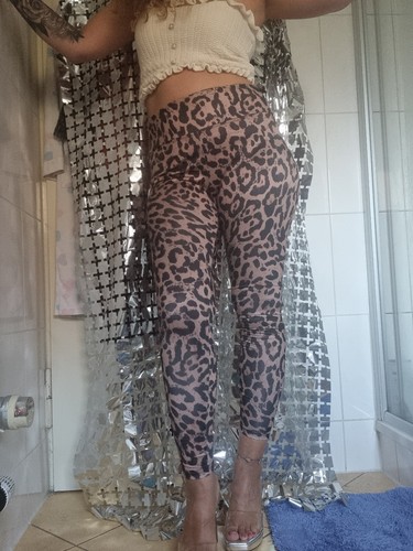 Legging leopardato marrone - leopardato, in
