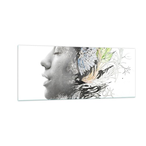 Quadro vetro 100x40cm donna - quadro,