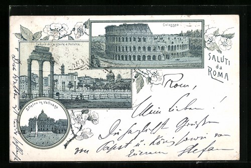 Cartolina roma colosseo s - roma,, e
