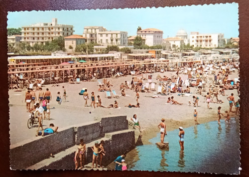 Cartolina riccione spiaggia - riccione,