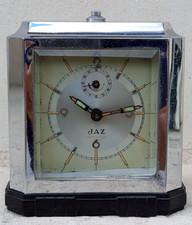 JAZ réveil NORMIC réf 521 - modèle 1937 - métal chromé socle jazolite bakélite