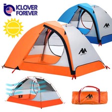 Tenda Zaino 2 Persone Campeggio Escursionismo Doppio Strato Leggera Viaggio Esterno