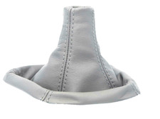 cuffia leva cambio compatibile con Fiat IDEA  2003-2017 Vera pelle Grigia chiara