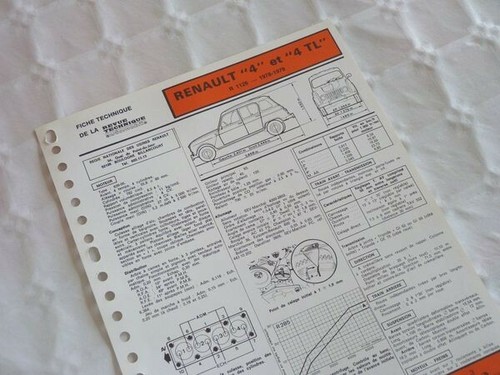Fiche technique renault - 4, et
