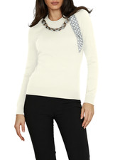 Relish maglia Isotta con foulard panna