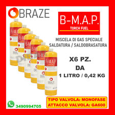 BOMBOLA GAS B-MAP PER KIT SALDATURA 6 PEZZI DA 0,42 KG / 1 LITRO 6 LITRI TOT.