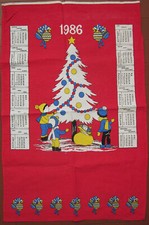 1986 christmas cloth towel - christmas,