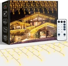 10M Luci di Tenda Balcone Esterno di Natale, 320LED Waterfall Outdoor IP65 Luci