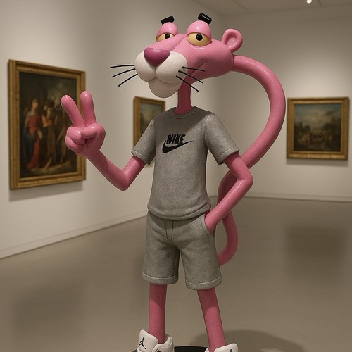 Pantera rosa statuetta - la,