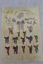 Poster araldica selle e finimenti per cavalli 1870 / 1900