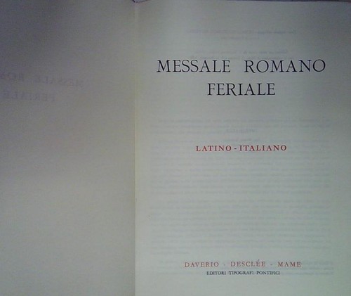 Messale romano feriale latino - romano,