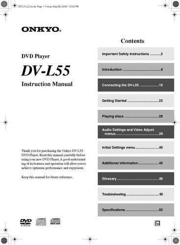 Onkyo 155 lettore - onkyo, dvd
