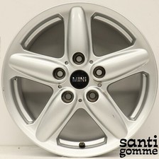 4 CERCHI IN LEGA MINI COUNTRYMAN ORIGINALI 6,5 X 16 " SILVER 9803720 USATI