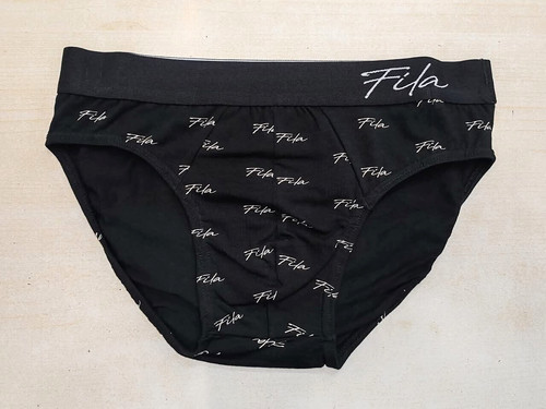 Fila slip nero logato - slip,