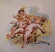 FLORIO CERAMICA/ Piatto ovale da portata con decori floreali _Liberty 