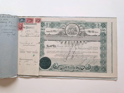 1929 stock certificati - 1929,