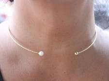 COLLANA RIGIDA ARGENTO DORATO