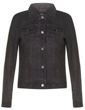 Giacca Trucker Black In Suède