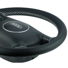 Guaina per Volante Copri Vera Pelle Adatto A VW Passat 3B B5 3BG Cucitura Bianco