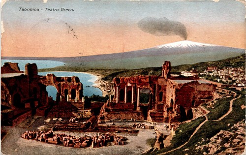 Cartolina taormina teatro - taormina,