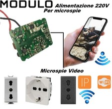 alimentatore di rete per microspie video ip wifi spy telecamere micro  trasforma