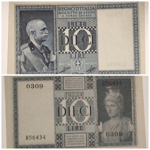 Lire biglietto stato - lire, 10