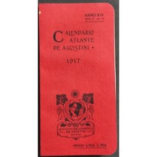 Calendario Atlante De Agostini - 1917