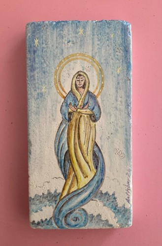 Dipinto madonna mattone - madonna,