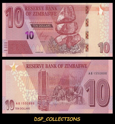Banconota zimbabwe 10 - -,