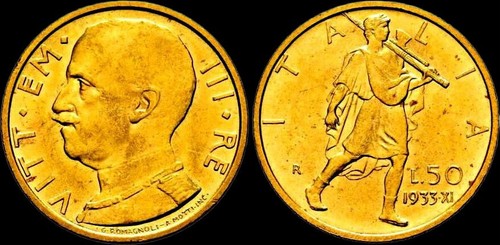 Italia lire 1933 xi - 50,