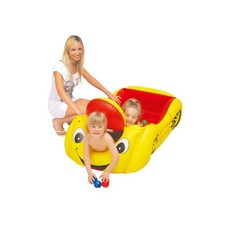 AUTO MACCHINA GONFIABILE MARE GIOCO BIMBI CON 25 PALLINE E BOCCA APRIBILE