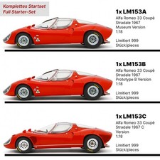 3x Laudoracing 1:18 Alfa Romeo 33 Stradale - tutte e 3 le versioni! Nuovo!