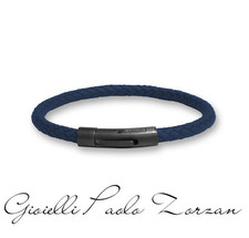 Bracciale Borsari Gioielli in caucciù e acciaio PVD nero BR-RALKA22TS