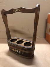 PORTAVASO LEGNO FIORIERA PIANTE FIORI per tre vasi tondi o un unico grande ovale