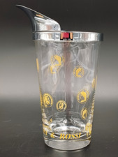 MARTINI & ROSSI  SHAKER CON LOGO REPUBLIQUE FRANCAISE - VETRO E ACCIAIO